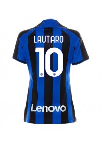 Inter Milan Lautaro Martinez #10 Fotballdrakt Hjemme Klær Dame 2022-23 Korte ermer